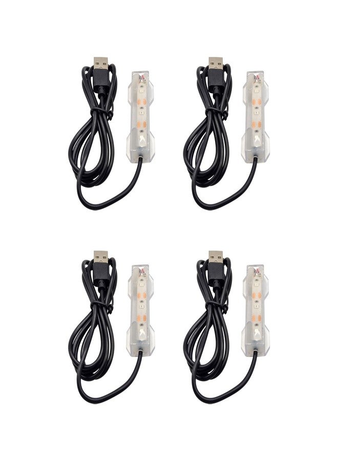 Flylin 4PCs 5V USB Aquarium Light, Smal Decoration LED Lighting Lamp, Aquarium Water Plant Light for Desktop Fish Tank Indoor Water Garden (Colorful) - Image 1